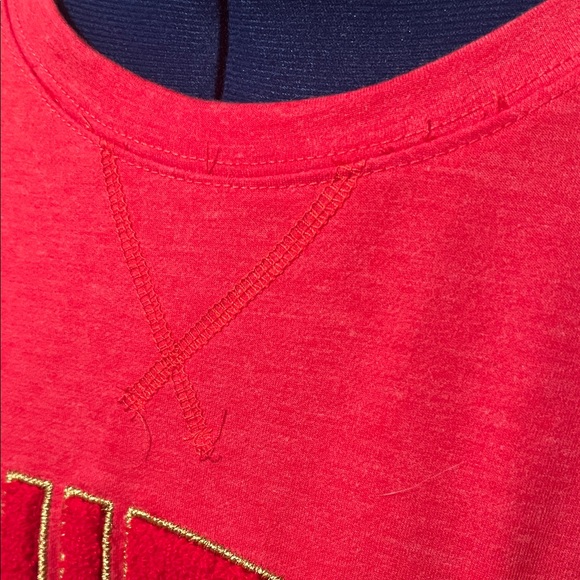 NFL Kansas City Chiefs Red Crew Neck Sweatshirt Embroidered Logo 🏈 | Size L - Picture 4 of 12